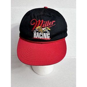 Miller‎ Racing NASCAR Hat Cap Red Blue Rope Detail Image Works